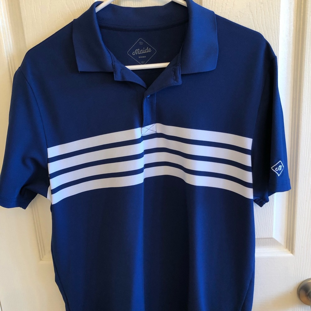 Bonobos Blue and White Striped Polo Shirt